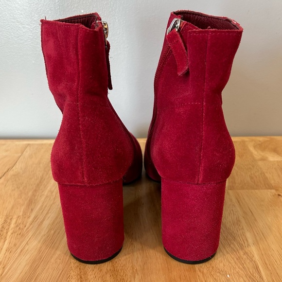 Red Suede Heeled Boot Urban Outfitters 9 - Picture 5 of 6